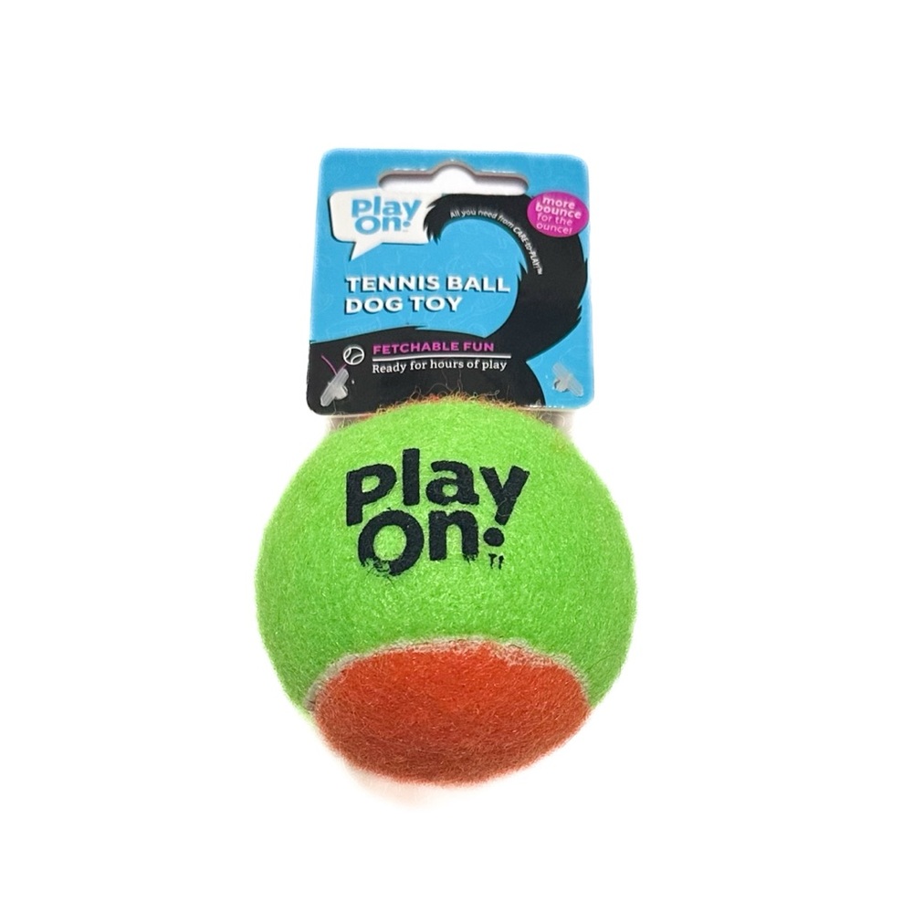 Play On Vibrant Green and Orange Tennis Ball Toy